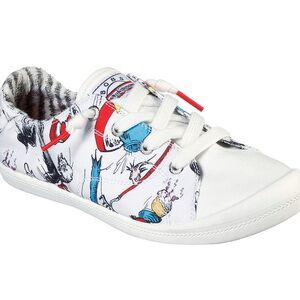 NWT BOBS By Skechers Beach Bingo Things Fall Dr Seuss White Multi Sneakers 8 US